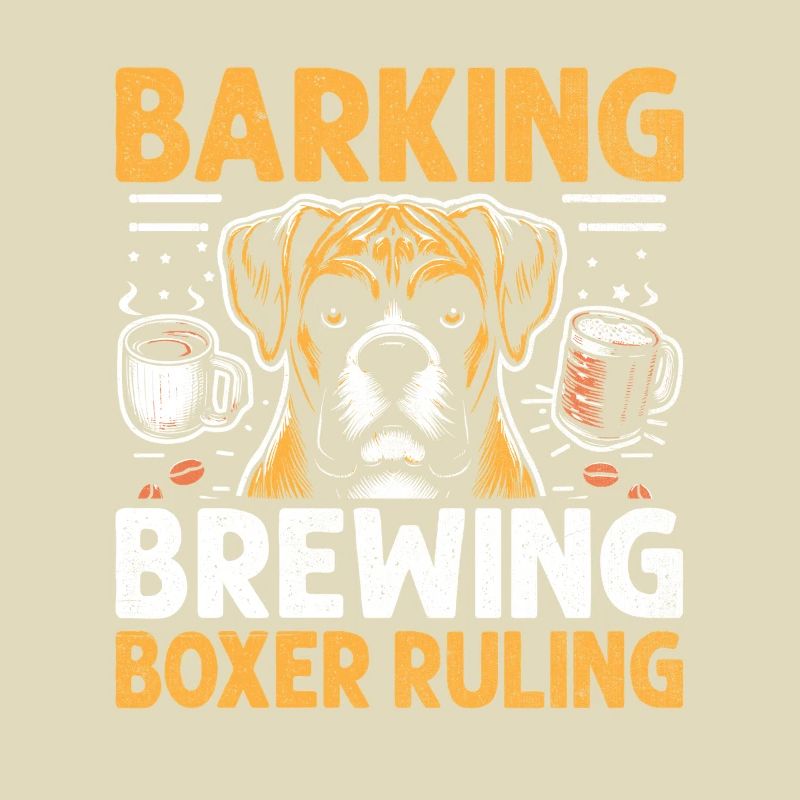 Barking Brewing Boxer Ruling Coffee Lover Dog