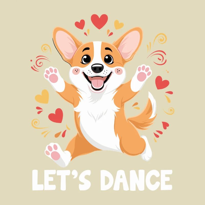 Un corgi dansant Let’s Dance pour danseur