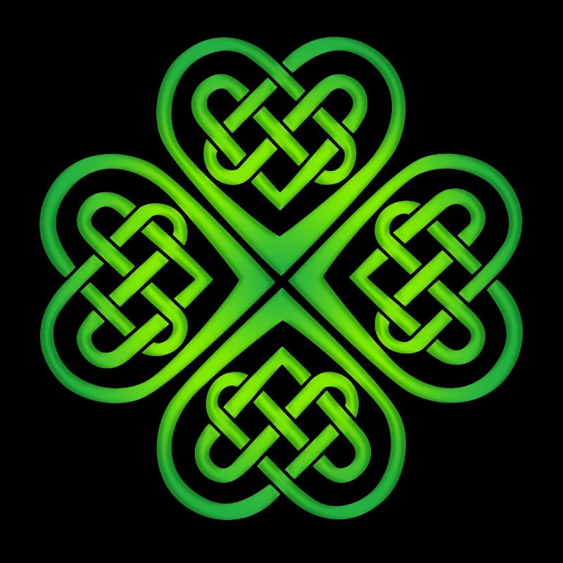 Nodules celtiques, coeur, trèfle, Patricks Day