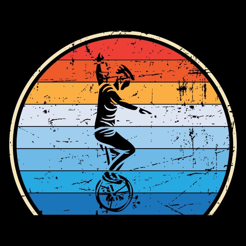 Einrad Retro Einradfahren Zirkus