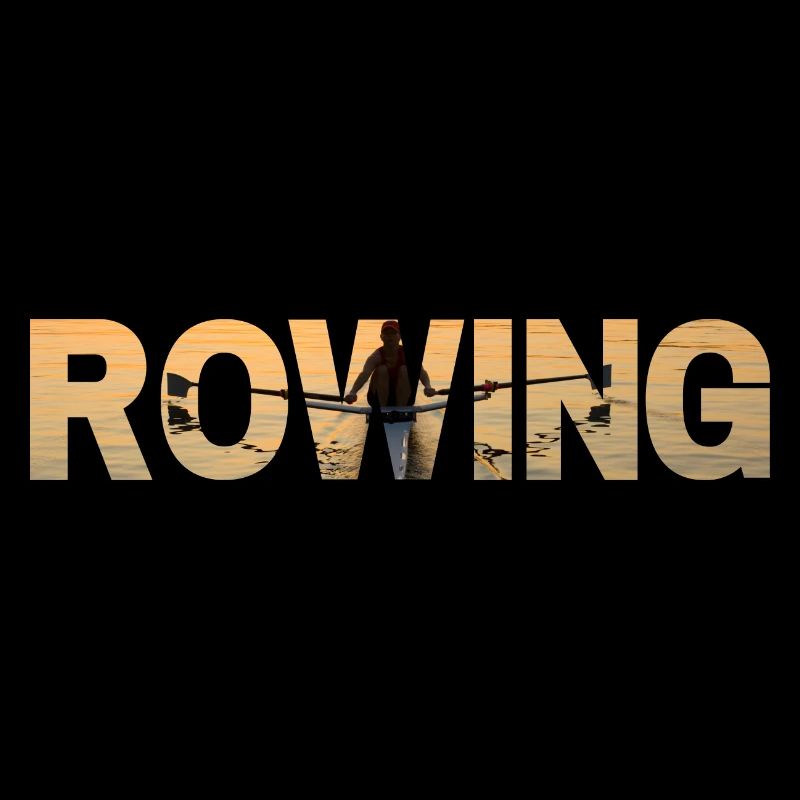 Rowing Essence: Single Scull Typography Art