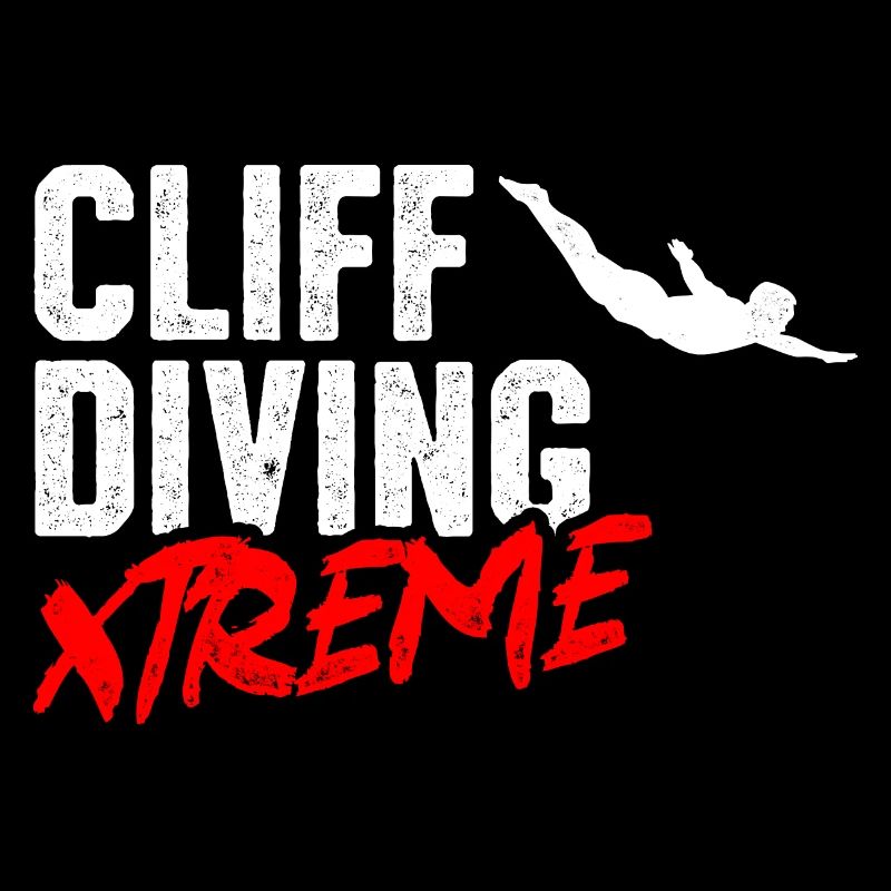 Retro Graphic Cliff Diver Cliff Diving Tombstoning