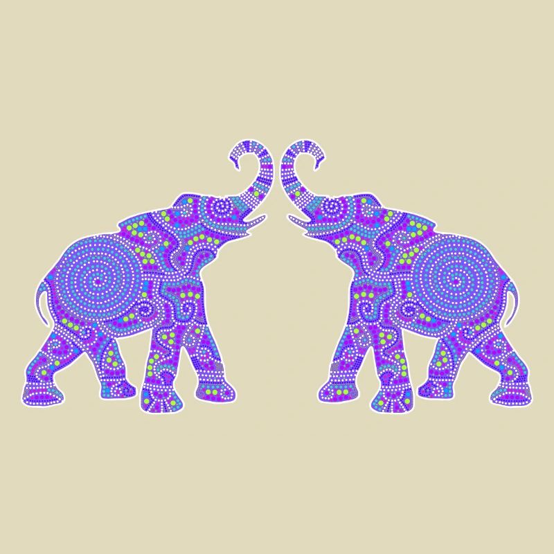 Wonderful Dot Work - Two ELEPHANTS 1