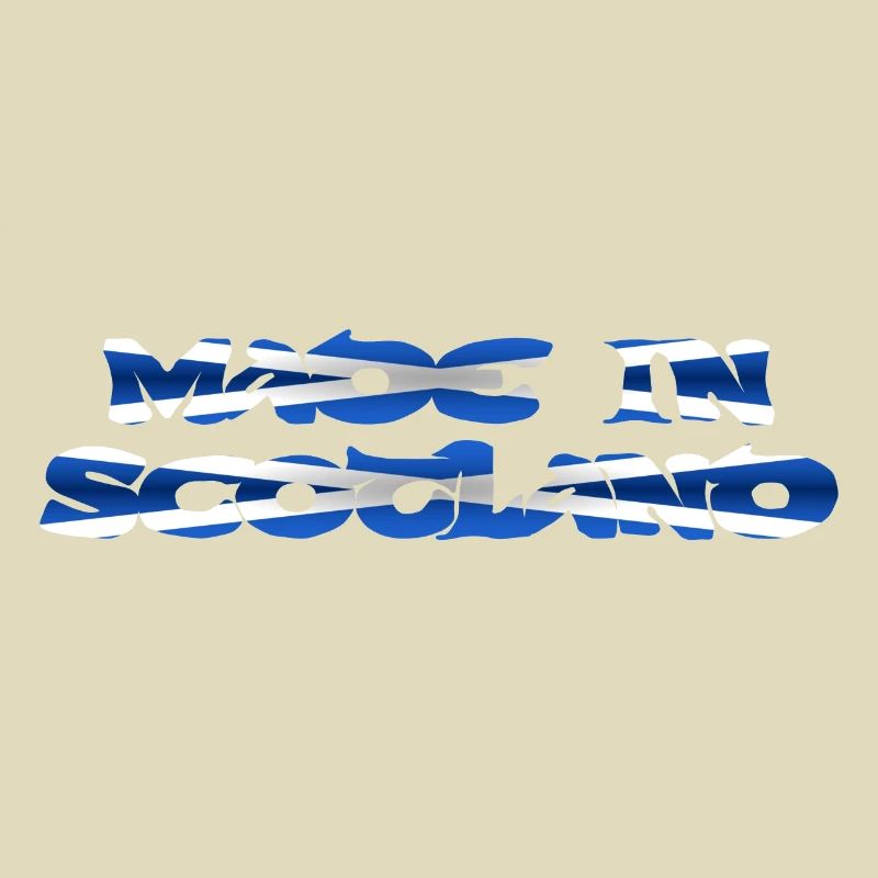 Fait en cadeau de conception de texte de couleur de drapeau d'Écosse