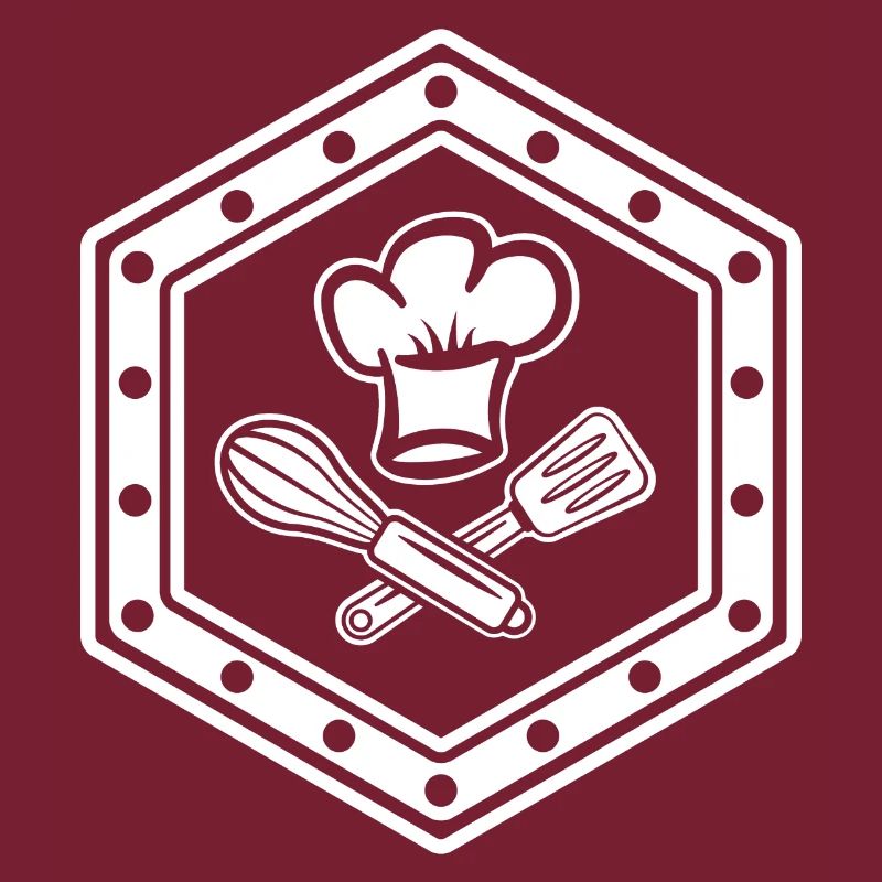 Stylish hexagonal symbol for cool chefs