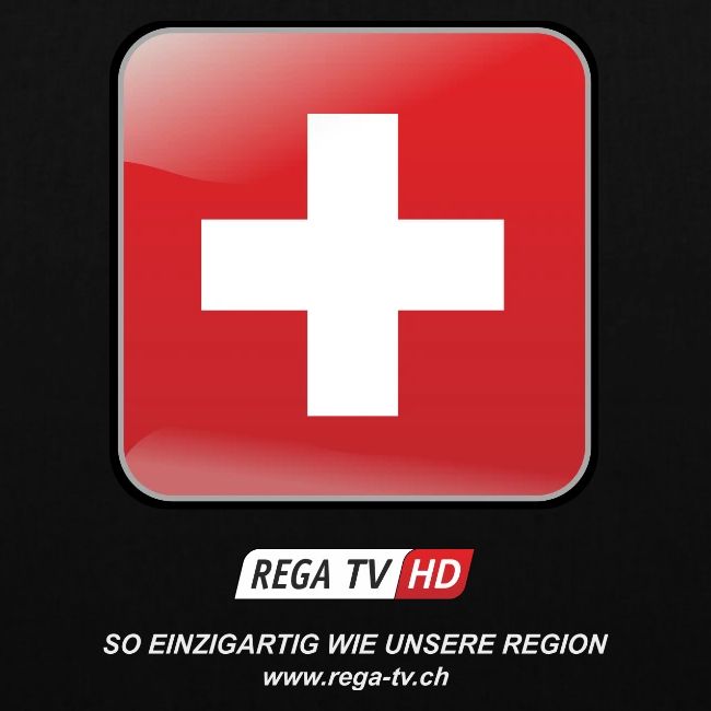 REGA-TV: Switzerland, weisse Schrift