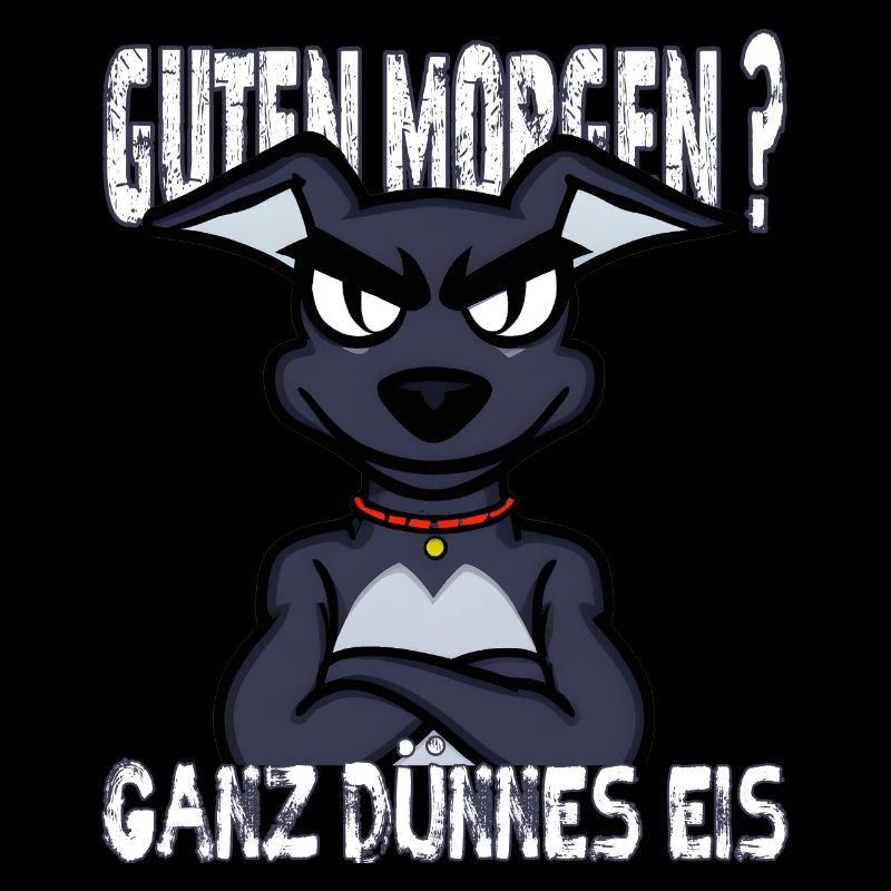 Ganz Dünnes Eis Morgenmuffel Hund Kaffee