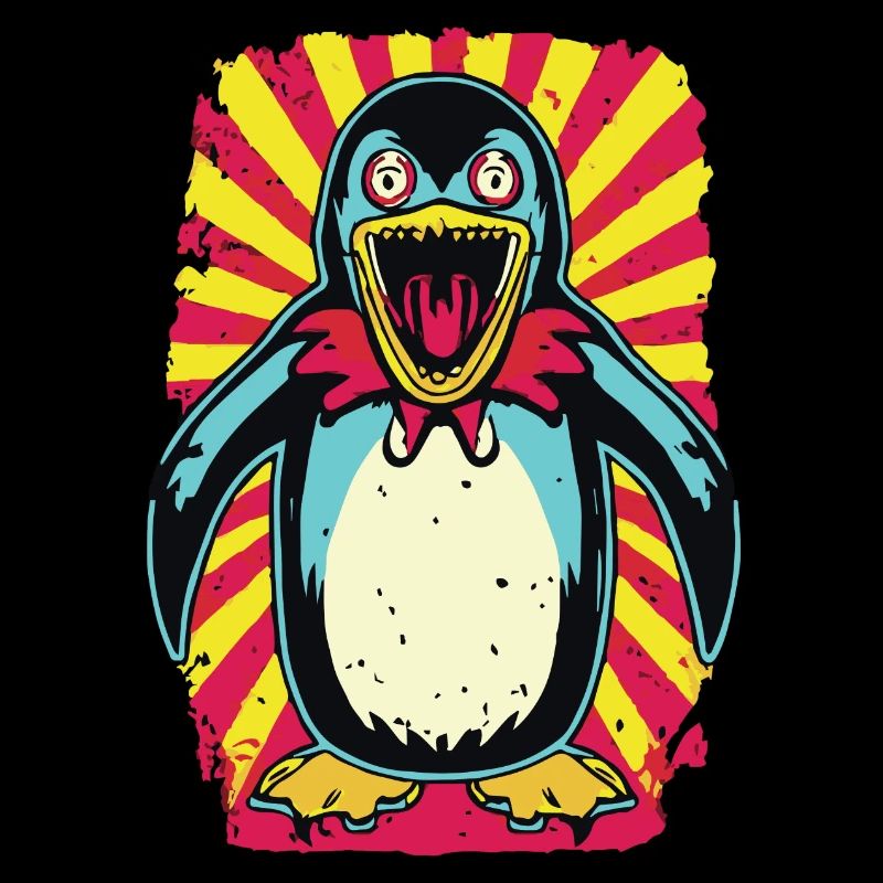 Horror Scary Zombie penguin