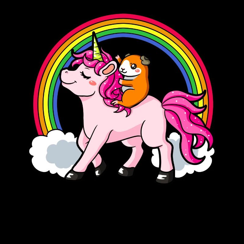 Arc en ciel Licorne et cochon d'Inde