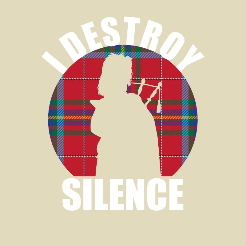 « I Destroy Silence » drôle de conception de cornemuse