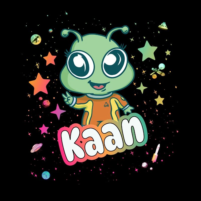 KAAN - Schöner Junge Name mit süßem Alien