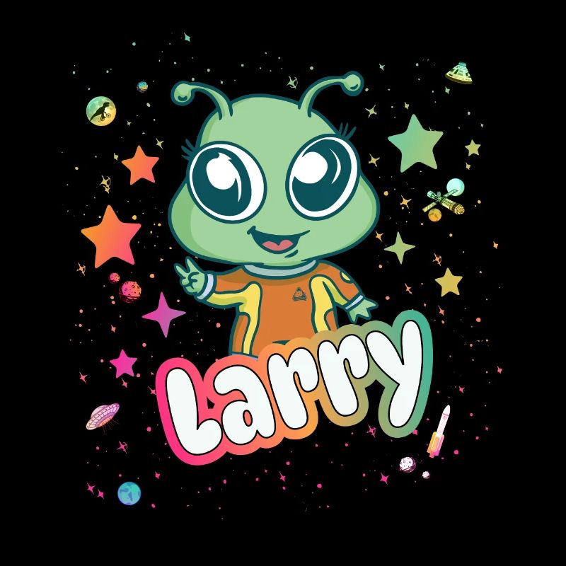 LARRY - Beau nom de garçon avec un extraterrestre mignon
