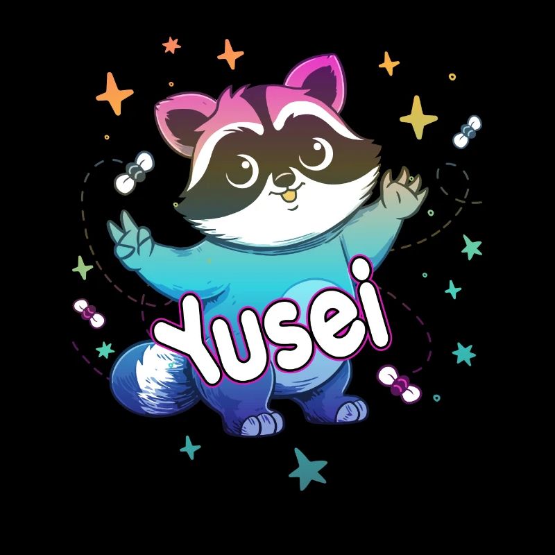 YUSEI - Beau nom de garçon avec un raton laveur mignon