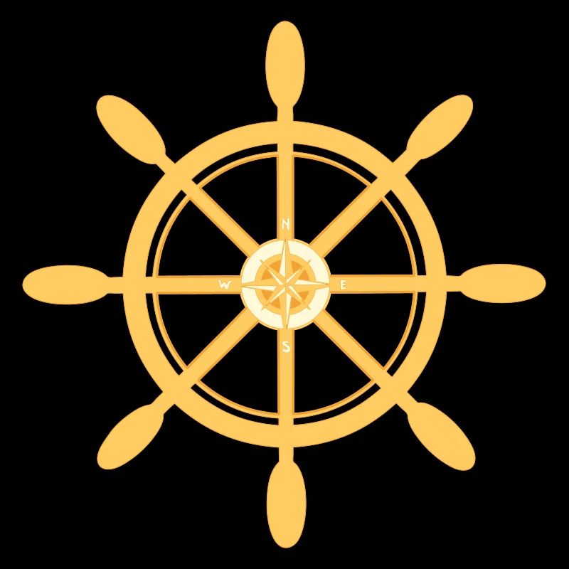 Schiffsrad Schiffssteuerrad mit Himmelsrichtungen