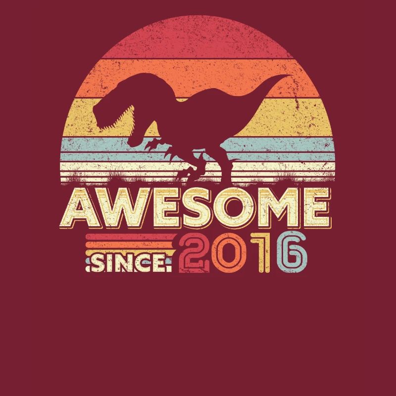 4e anniversaire, conception de 4 ans. TRex, génial