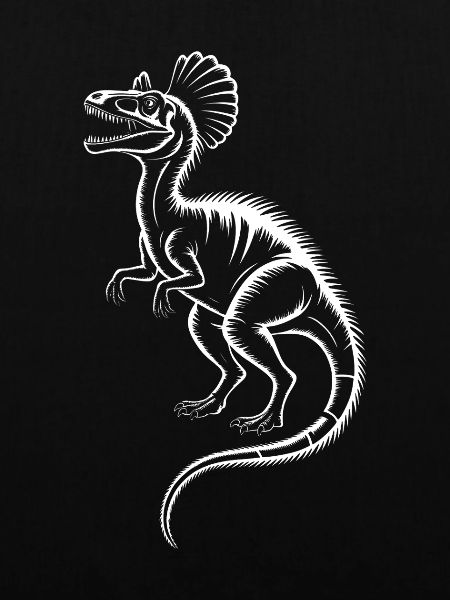 Dino Silhouette mit Kamm