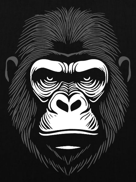 Mächtiger Gorilla Kopf