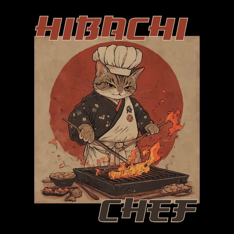 Hibachi Chef Katze, Ukiyo-e Stil