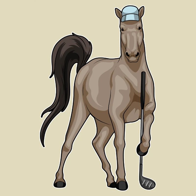 Pferd Golf Golfschläger