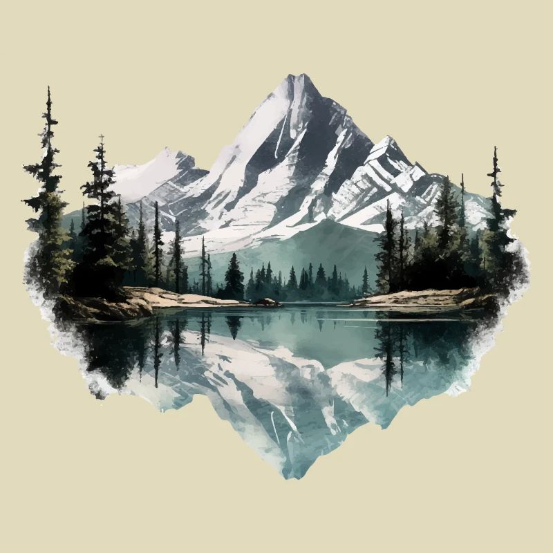 Schöne Landschaft mit Berge, Geschenk Wandern