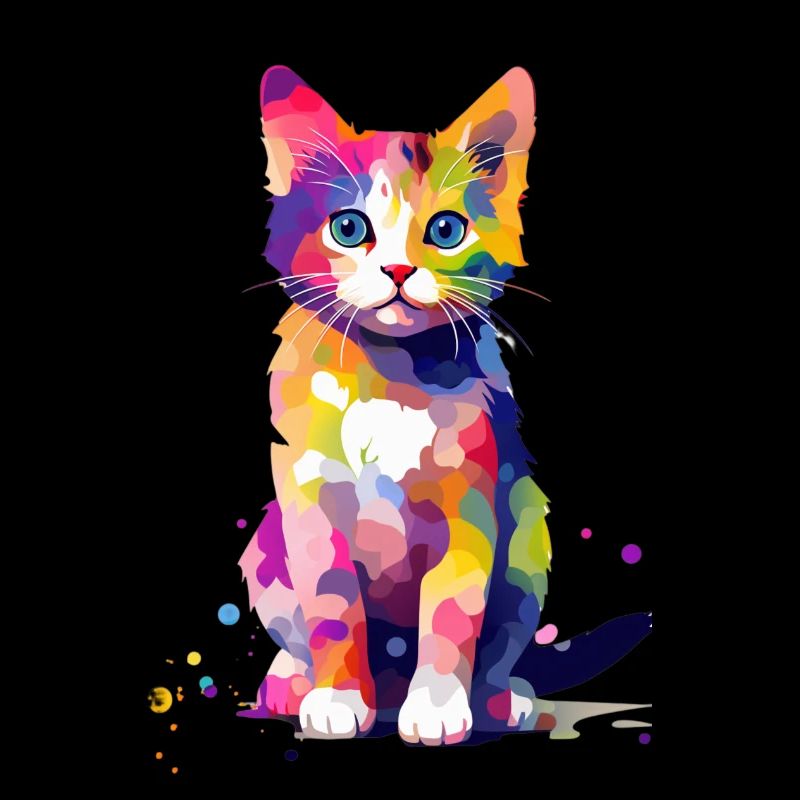 Farbklecks Katze
