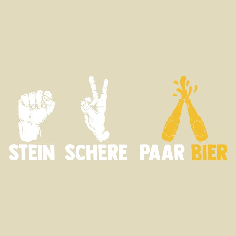 Stein Schere Paar Bier