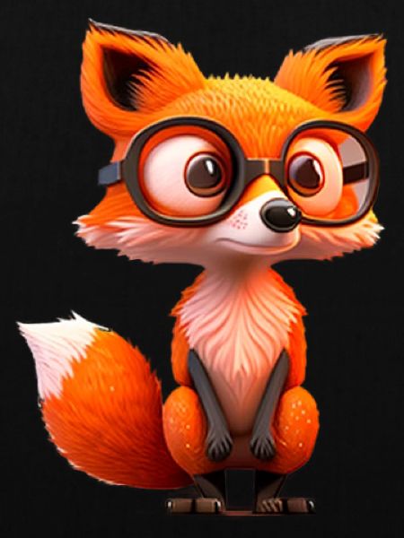 Süßer Fuchs mit Brille
