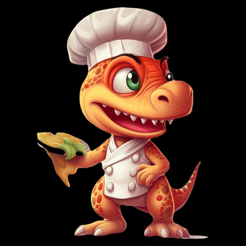 Mignon bébé Velociraptor Chef