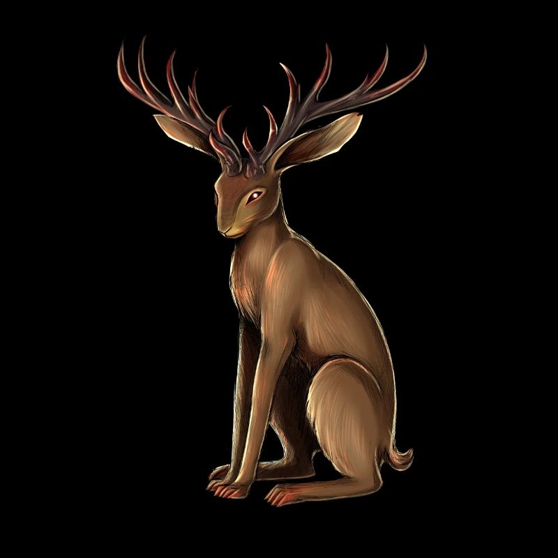 Jackalope - Halloween Lapin créature fabuleuse