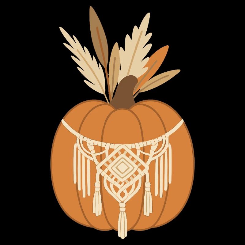 Boho Pumpkin – Citrouille en macramé Design d’automne
