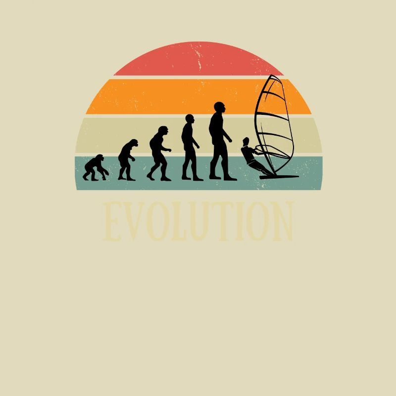 evolution windsurfing humor snowboarder man