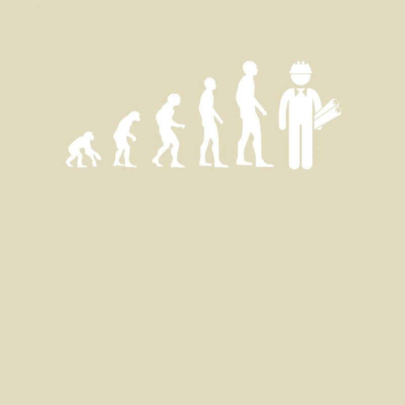 Evolution Architekt Mann Humor Geschenkidee