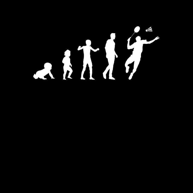 evolution bebe badminton homme humour idée cadeau
