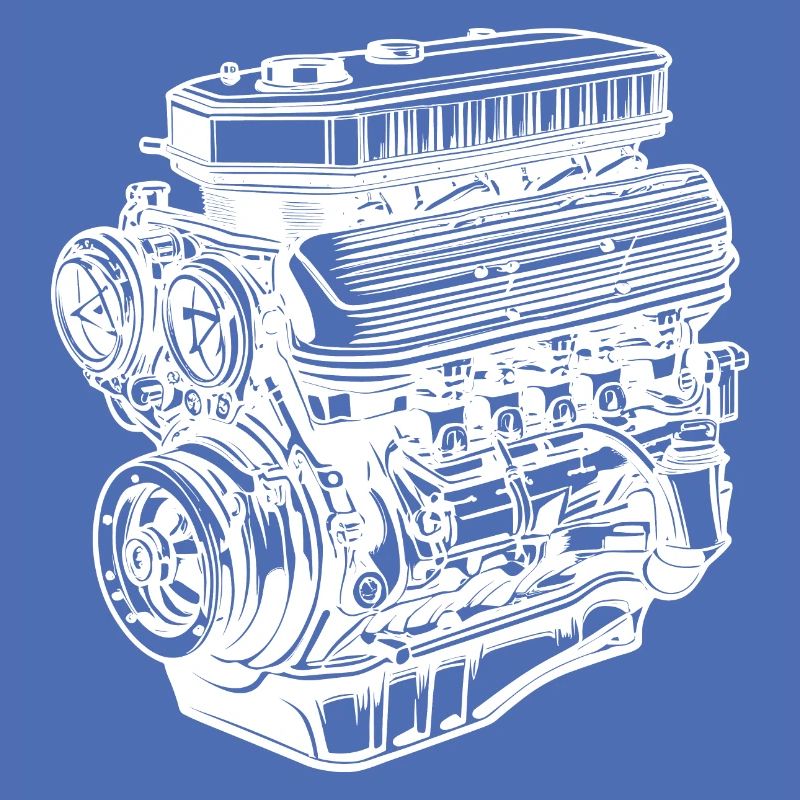 Car Engine Internal Combustion Engine V6