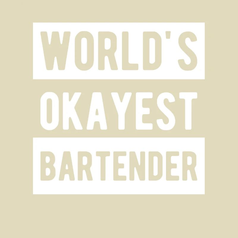 Worlds Okayest Bartender Shirt Bartender Gift