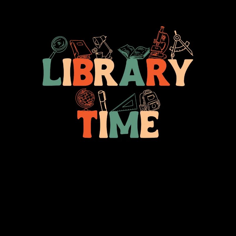 Library Time Shirt Gift Library