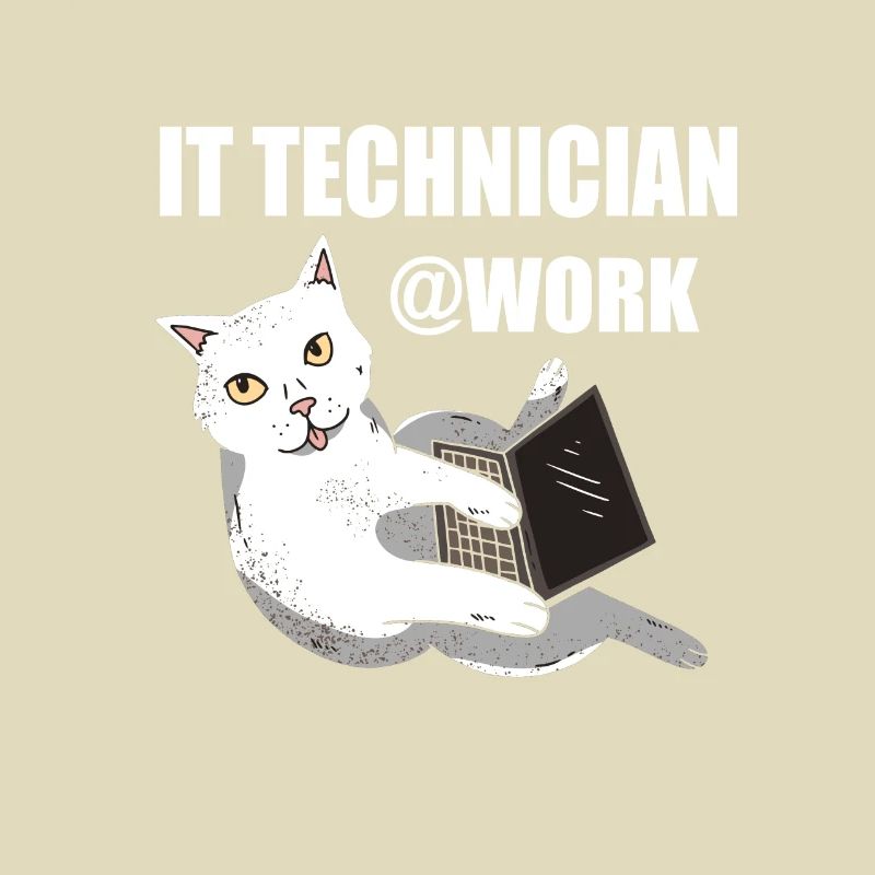 IT Techniker Katze Programmierer Techie