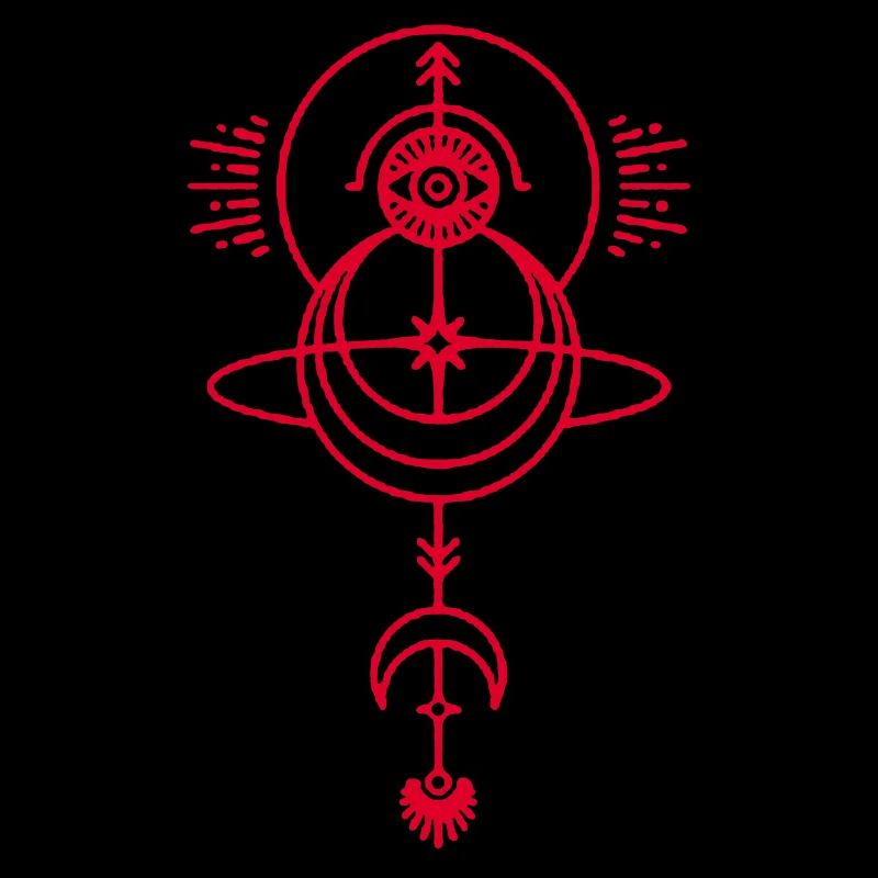 Rotes magisches Symbol