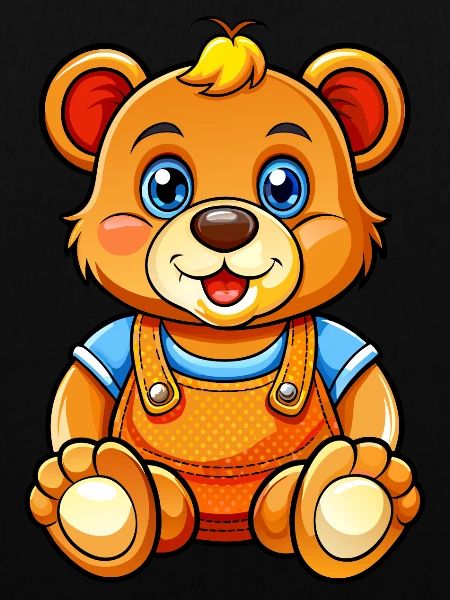 Teddy mit Latzhose