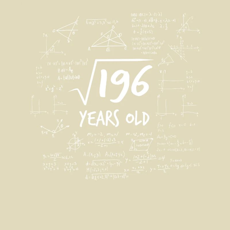 14. Geburtstag Wurzel aus 196 Mathematik Nerd Math