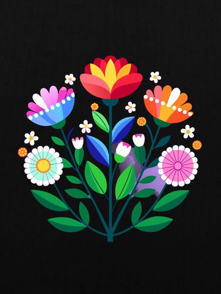 Subtile Bi Pride Blumen