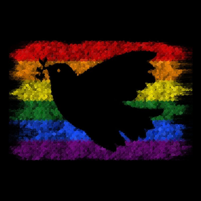 Regenbogen Flagge Friedenstaube