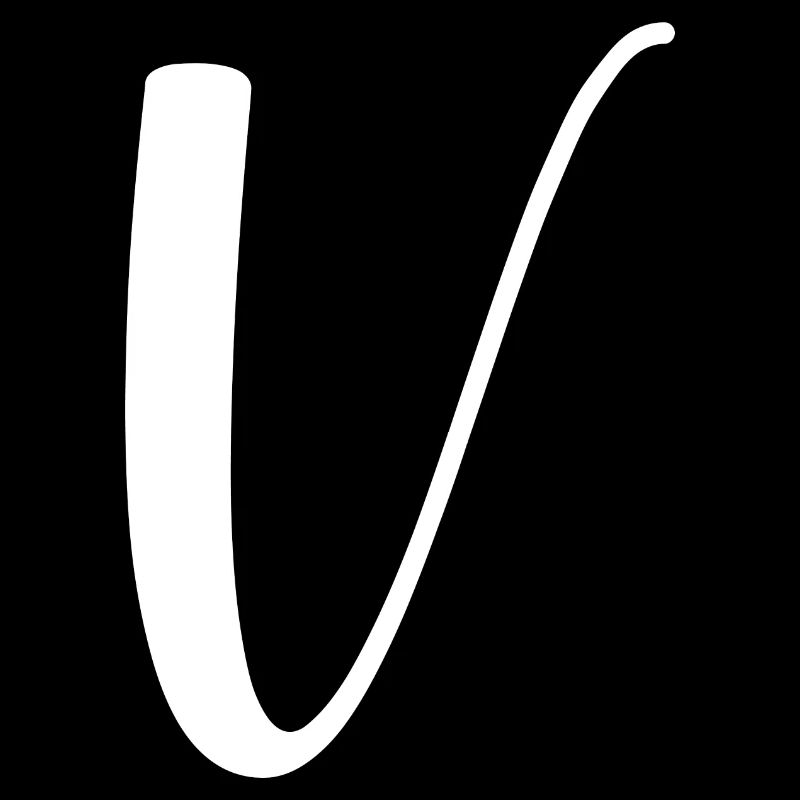 Calligraphy, initial V