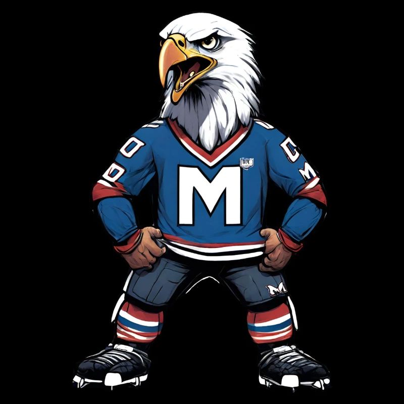 Proud eagle with letter M