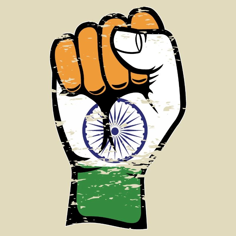 Poing de drapeau de l’Inde utilisé