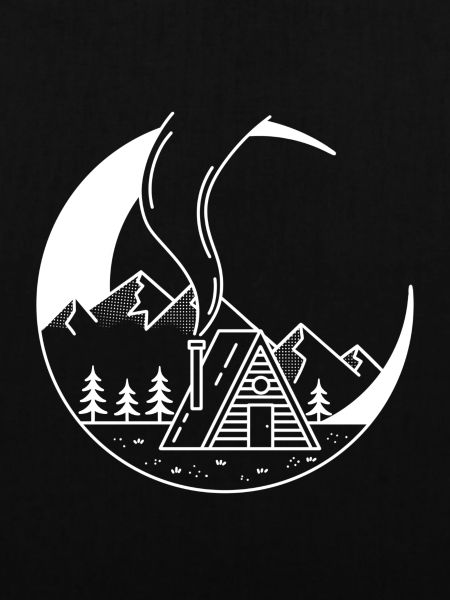 Hütte im Mond