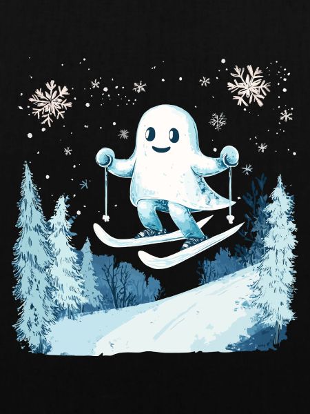 Geist Skifahrer Halloween