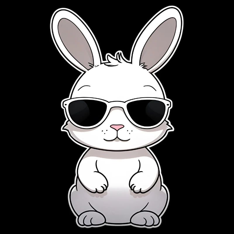 Cooler Hase mit Sonnenbrille