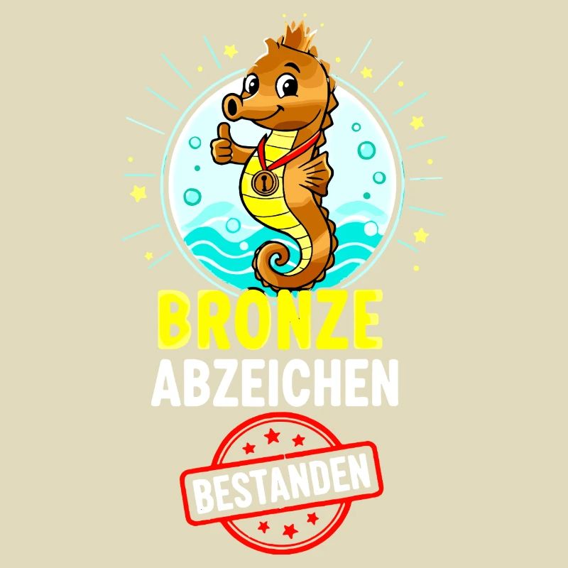 Bronze Seepferdchen Abzeichen 