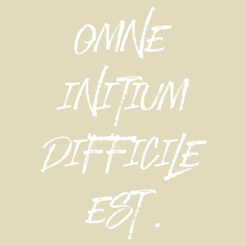 all beginning is difficult Latin quotation scripture